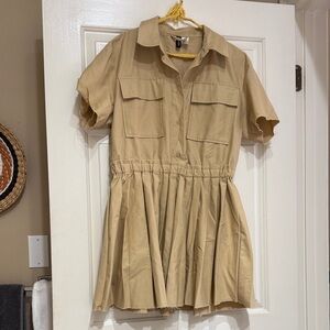 H&M Beige Short Sleeve Dress
